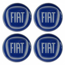 Fiat Αυτοκόλλητα Σήματα Ζαντών 6 cm Με Επικάλυψη Σμάλτου - 4 Τεμ.
