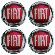 Fiat Αυτοκόλλητα Σήματα Ζαντών 5,5 cm Με Επικάλυψη Σμάλτου - 4 Τεμ.
