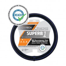 Κάλυμμα Τιμονιού Superb 1 Μαύρο / Μπλε Medium 37-39 cm