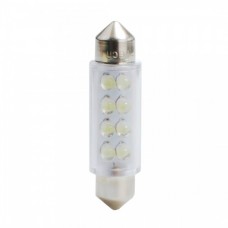 Λαμπάκια LED Πλαφονιέρας C5W/C10W 12V 0,53W SV8,5 41mm LED 8XFLUX 3mm Πράσινο (2 τεμ.)