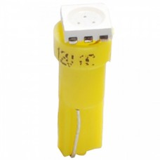 T5 12V W2X4,6D LED 1XSMD5050 Κίτρινο (Καρφωτό Ακάλυκο) (1 τεμ.)