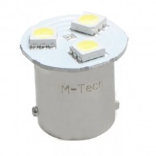 R5W/R10W 12V BA15S LED 3XSMD5050 Λευκό (Μονοπολικό) (1 τεμ.)