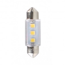 Λαμπάκια LED Πλαφονιέρας C5W/C10W 12V 0,24W SV8,5 36mm LED 3XSMD3528 Λευκό (1 τεμ.)