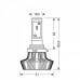 HB3 9005 12-24V 6.500K 4.000LM 25W P20D Halo LED 8LED ZES Chips (1 τεμ.)