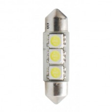 Λαμπάκια LED Πλαφονιέρας C5W/C10W 12V 0,72W SV8,5 36mm Can-Bus LED 3XSMD5050 Premium Λευκό (1 τεμ.)