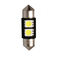 Λαμπάκια LED Πλαφονιέρας C5W/C10W 12V 0,48W SV8,5 31mm Can-Bus LED 2XSMD5050 Premium Λευκό (1 τεμ.)