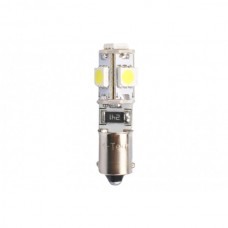 T4W 12V 1,2W BA9S (Μinion) LED 5XSMD5050 Can-Bus Λευκό (1 τεμ.)