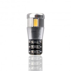 T10 W5W 12V W2,1X9,5D LED 6XSMD5730 Λευκό (Καρφωτό Can-Bus) (1 τεμ.)