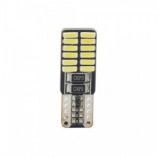 T10 W5W 12V W2,1X9,5D LED 24XSMD3014 Λευκό (Καρφωτό Ακάλυκο- Can-Bus) (1 τεμ.)