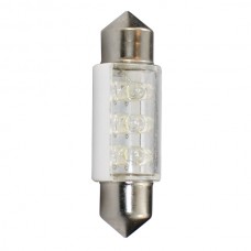 Λαμπάκια LED Πλαφονιέρας C5W/C10W 12V 0,37W SV8,5 36mm LED 6XFLUX 3mm Λευκό (2 τεμ.)