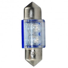 Λαμπάκια LED Πλαφονιέρας C5W/C10W 12V 0,26W SV8,5 31mm LED 2XFLUX 3mm Μπλέ (2 τεμ.)