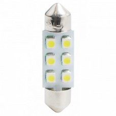 Λαμπάκια LED Πλαφονιέρας C5W/C10W 12V 0,48W SV8,5 36mm LED 6XSMD3528 Μπλέ (2 τεμ.)