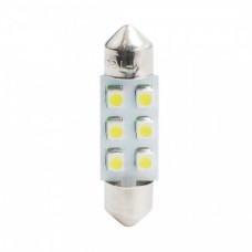 Λαμπάκια LED Πλαφονιέρας C5W/C10W 12V 0,48W SV8,5 36mm LED 6XSMD3528 Κίτρινο (2 τεμ.)
