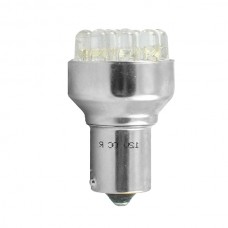 P21W 12V BA15S LED 12XFLUX 5MM Λευκό (Μονοπολικό) (2 τεμ.)