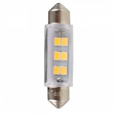 Λαμπάκια LED Πλαφονιέρας C5W/C10W 12V 0,75W SV8,5 41mm LED Osram 6XSMD3528 Λευκό (1 τεμ.)