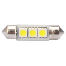 Λαμπάκια LED Πλαφονιέρας C5W/C10W 12V 0,72W SV8,5 36mm Can-Bus LED 3XSMD5050 Premium Λευκό (2 τεμ.)
