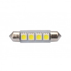 Λαμπάκια LED Πλαφονιέρας C5W/C10W 12V 0,96W SV8,5 41mm Can-Bus LED 4XSMD5050 Premium Λευκό (2 τεμ.)
