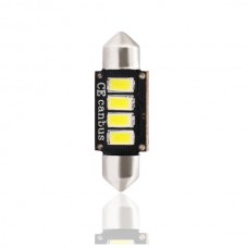 Λαμπάκια LED Πλαφονιέρας C5W/C10W 12V 2W SV8,5 36mm Can-Bus+Radiator LED 4XSMD5730 Λευκό (1 τεμ.)