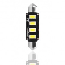 Λαμπάκια LED Πλαφονιέρας C5W/C10W 12V 2W SV8,5 41mm Can-Bus+Radiator LED 4XSMD5730 Λευκό (1 τεμ.)