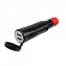  Αντάπτορας Αναπτήρα με Διπλό USB PLUG-IN EVO 90ο 12/24V 2,5A 