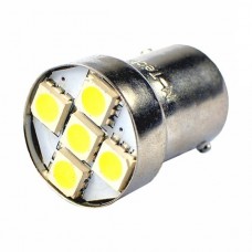 R10W/P21W 12V BA15S 5XSMD 5050 Λευκή (Μονοπολικό) (2 τεμ.)