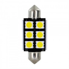 Λαμπάκια Πλαφονιέρας 24-30V SV8,5-8 15x39mm 108lm HYPER-LED18 (Διπλήε Πολικότητας) Λευκό