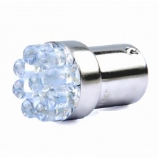 R10W/P21W 12V BA15S 9 LED FLUX Λευκό (Μονοπολικό) (2 τεμ.)