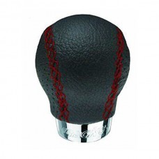 Πόμολο Ταχυτήτων SET Μαύρο Δερμάτινο Με Κόκκινη Ραφή