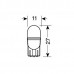T10 W5W 12V W2.1x9.5d Λευκό (Καρφωτό Ακάλυκο) (2 τεμ.)